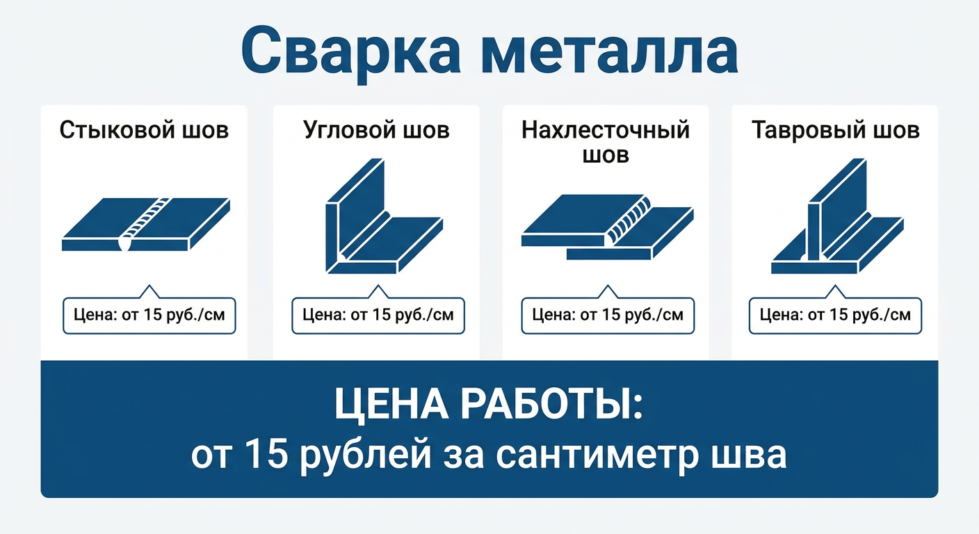 Сварка металла на заказ: типы швов, цена
