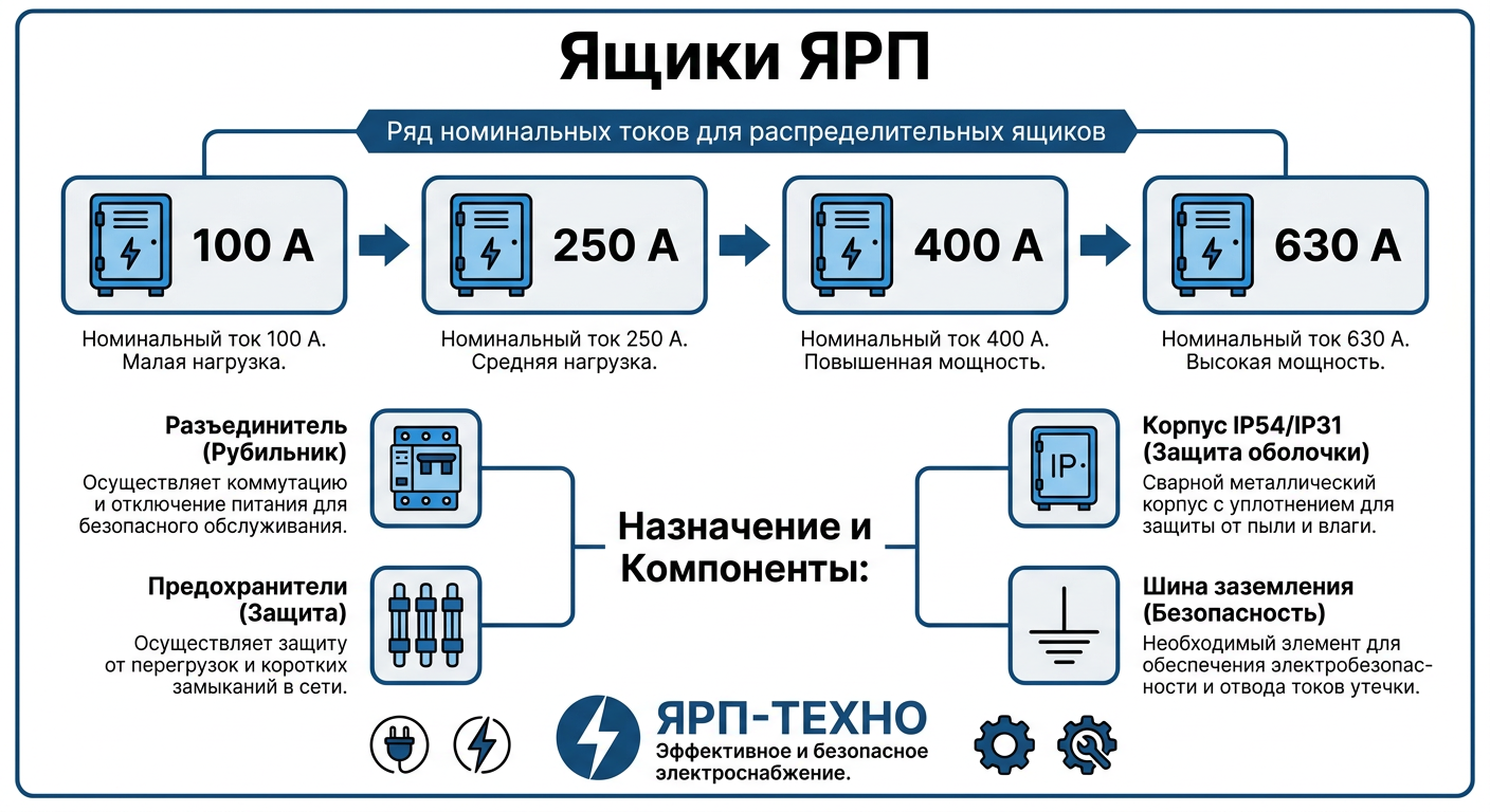 Ящики ЯРП по номинальному току 100-630 А